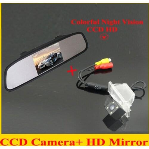 HD car rear view parking camera for NISSAN QASHQAI X-TRAIL Geniss Sunny Pathfinder Dualis Navara Juke + 4.3" car mirror monitor