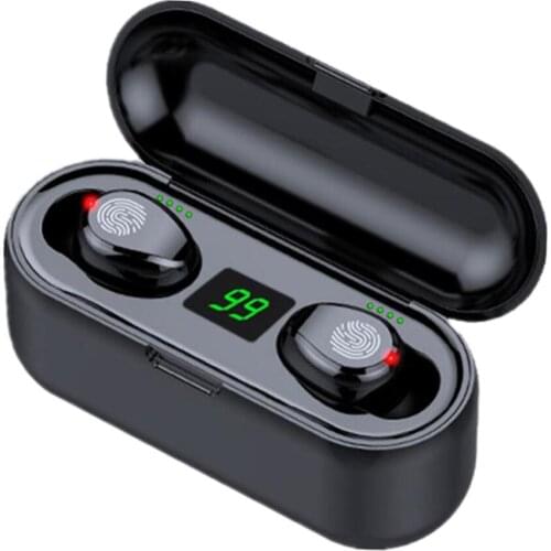 Bluetooth Wireless Earbuds Waterproof Stereo Headphones in-Ear Built-in Mic Headset Premium Sound with Deep Bass for Sport