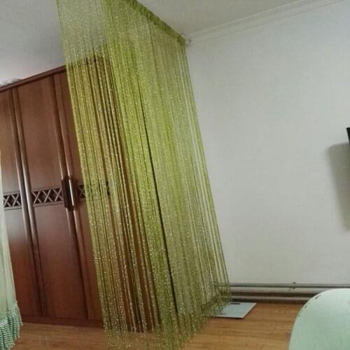 Decorative silver string curtain 200*100cm/300*300cm door window tassel curtain valance room divider wedding diy home decor