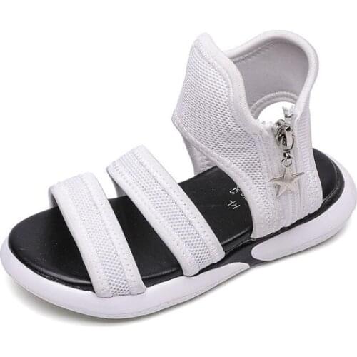 Childrens sports sandals baby comfort sandals summer new boys and girls beach shoes kids casual black white sandals