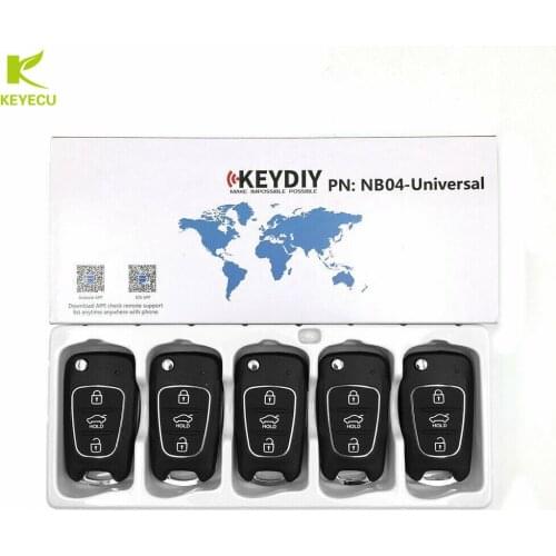 KEYECU 5PCS X KEYDIY Universal Remote NB-Series NB04 for KD900 KD900+ URG200