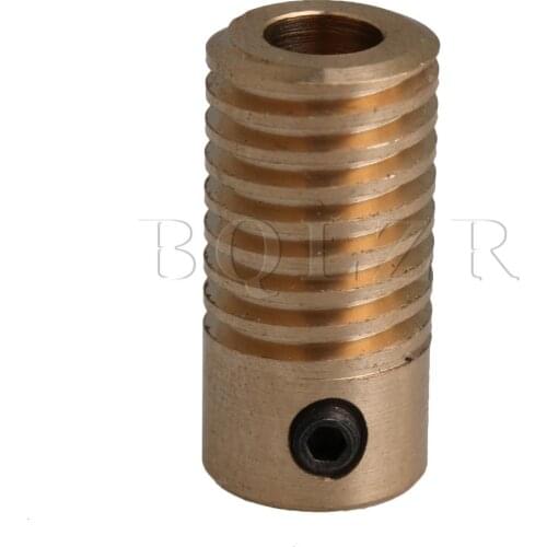 BQLZR Yellow 2x0.97x0.5CM 0.5 Modulus Worm Wheel Shaft 5MM Hole Diameter