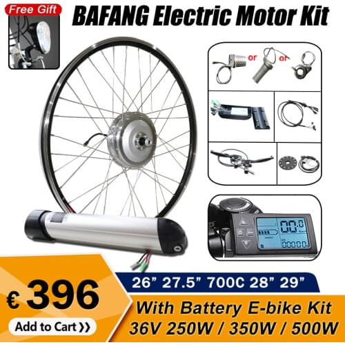 Bafang Front Motor Wheel 36V 250W-500W eBike Conversion Kit with 36V10AH Battery for MTB Road Bike Electric Bicycle ebike Kit