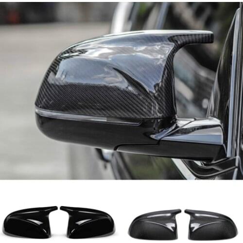 M look Carbon Fiber Mirror Cover for BMW X3 G01 X4 G02 X5 G05 Side Door Rearview Cover Caps 2018 2019 2020