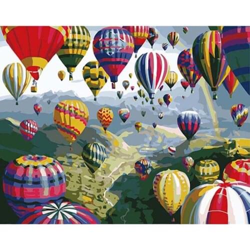 Dream hot air balloon Picture On the Wall Acrylic Oil Painting By Numbers Home Decor Abstract Drawing Unique crafts Gifts DYH027