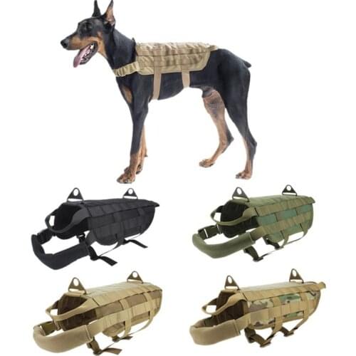 Dog Harness And Leash Set Nylon Pet Dog Collar Vest K9 Working German Shepherd Durable Pet Harness For Small Large Dogs Training