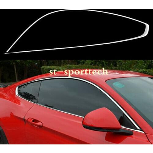 FIT For Ford Mustang 2015-2017 Stainless Steel Window Strip Cover Trim 6pcs