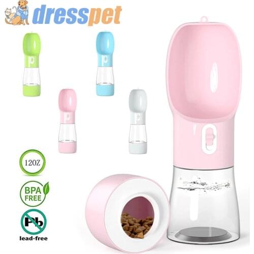 Portable Pet Dog Water Bottle For Dogs Food Multifunction Bottle Bowl Drinking Bowls Pets Drink Cup Cat Feeder Products Stuff