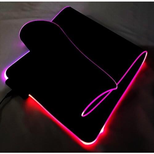 RGB Gaming Mouse Pad Large Gaming Mouse Pad Gamer LED Illuminated Anti-slip Natural Rubber Accessories Gift Big xl Mouse Mat
