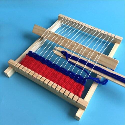 DIY Traditional Wooden Weaving Loom Craft Yarn Hand Knitting Machine Kids Educational Toy Gifts Hot Sale