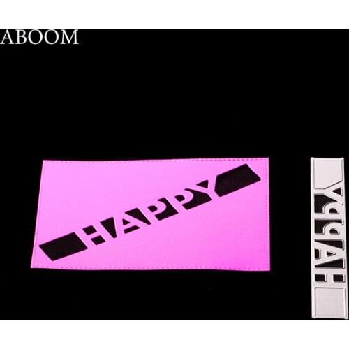 ABOOM Happy Christmas Dies Scrapbooking New Arrival Letter Metal Cutting Dies Words Paper Card Making Craft Dies Christmas