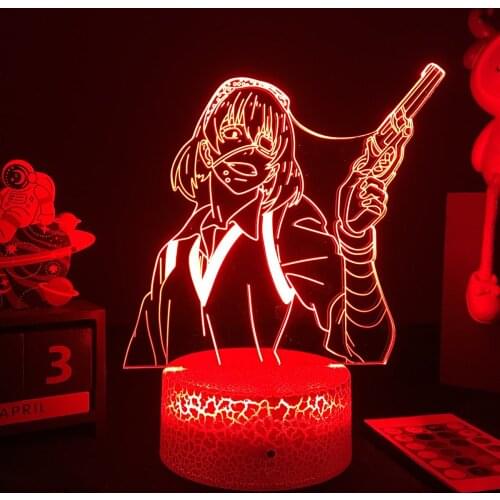 Kakegurui Midari Ikishima Led Night Light for Bedroom Decor Colorful Nightlight Anime Gift 3d Lamp Midari Ikishima Kakegurui