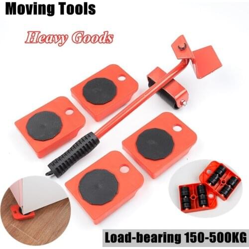 Heavy Cargo Moving Tools 150-500kg Load Bearing Handling Tool Home Bed Furniture Pulley Carrier Move Equipment Tool