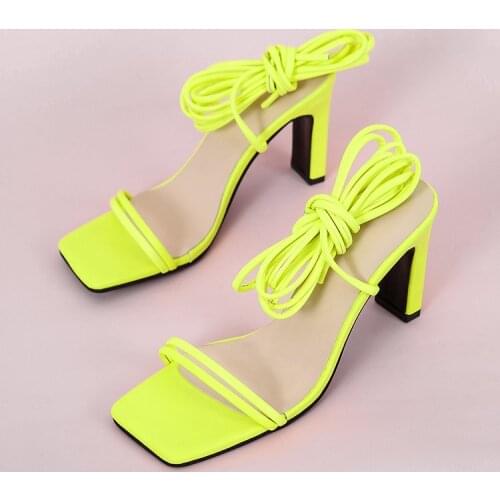 2021 Womens Shoes Gladiator Sandals 11 Cm High Heel Sandals Summer Party Dress Shoes Cross Lace Lace High Heels Size 41 42