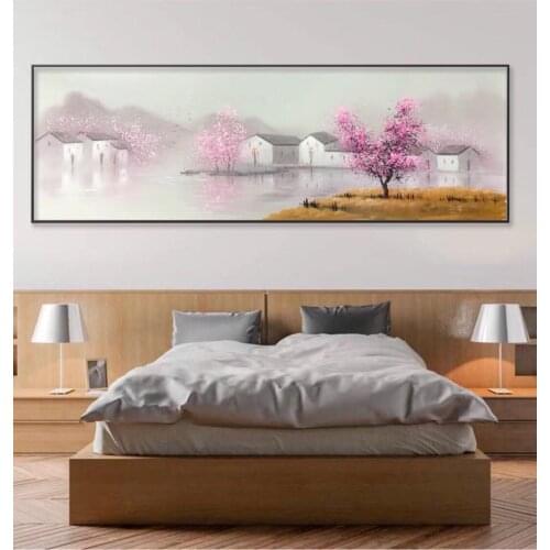 100% Hand Painted Modern Chinese Landscape Oil Painting on Canvas Abstract Canvas Painting Wall art Picture for Home Decoration