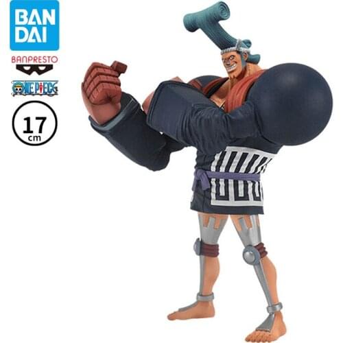17cm BANDAI ONE PIECE Grand Line VOl.7 LOGBOX RE BIRTH FRANKY PVC Action Figure Collection Model Toys Gift For Children