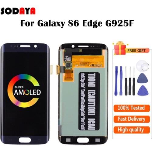 5.1'' SUPER AMOLED For SAMSUNG Galaxy S6 Edge LCD G925F LCD Display With Touch Screen Digitizer Assembly Free Shipping