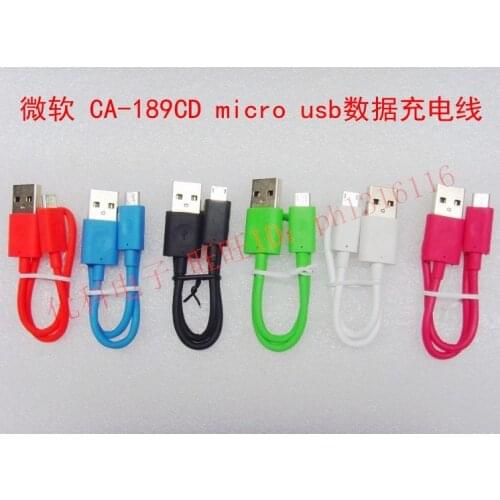 Free shipping For Nokia mobile phone CA-189CD micro usb data cable charging short-term color 25cm 2628AWG