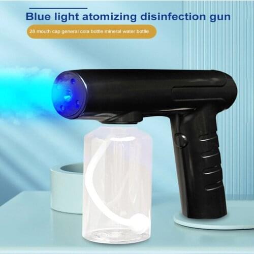 260ml Household Disinfection Sprayer Wireless Handheld Atomization Protable Fog Machine Blue Light Nano Steam Spray Gun Watering