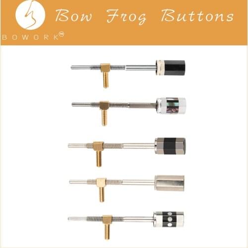 BOWORK Violin Bow Frog Buttons Bass Steel Screws with Brass Eyelets Bow Parts For Viola Violin Bow Maker