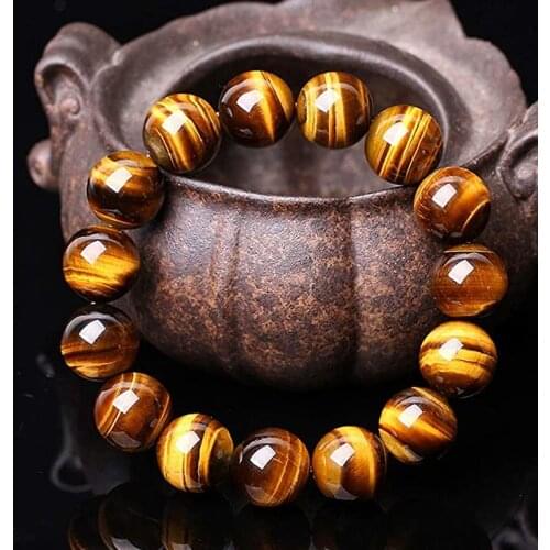 5A Natural Stone Tigers Eye Bracelets & Bangle for Women Men Strand Charm Bracelets Gift Beads Bracelets Accessories