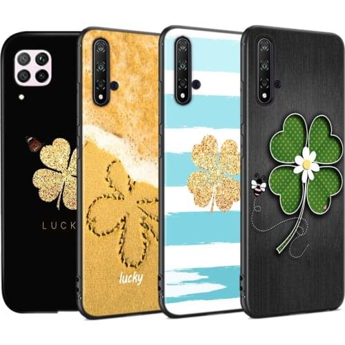 Four Leaf Clover Silicone Soft Cover For Huawei Nova 7i 7SE 6SE 5T 5i 5Z 5 4 4E 3 3i 3E 2 2i Pro Lite Phone Case