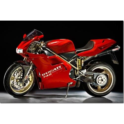 Ducati 748 Desmoquattro Motorcycles Wall Art Posters and Prints Canvas Painting Wall Pictures For Living Room Decor