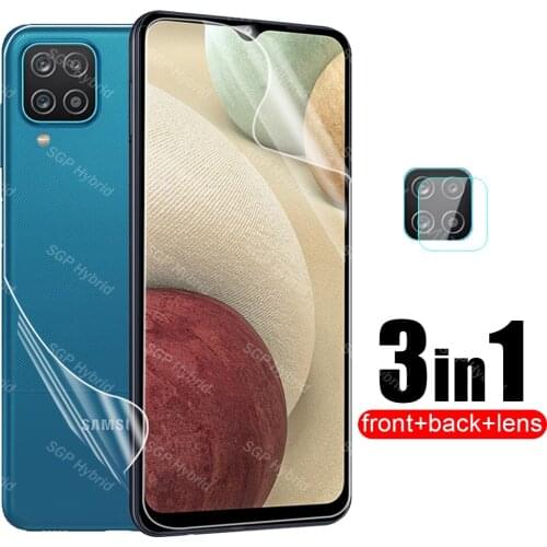 Front Back Hydrogel Film For Samsung Galaxy A12 2021 Screen Protector For Samsung A12 A 12 Galax A125F Camera Lens Glass Film
