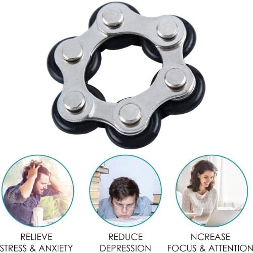Flippy Chain Fidget Toy Relieves Stress Reducer Anxiety And Autism Suitable For Workplace School Daily