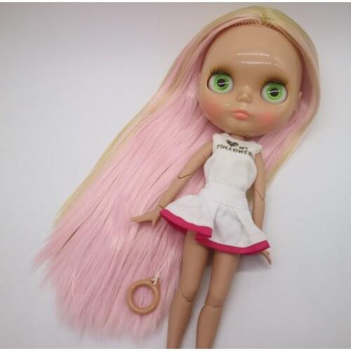 Nude Blyth Doll joint body Mixed hair without bang tan skin