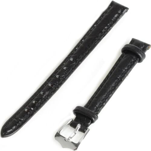 Hot Sell 2019 New Brand 10mm Genuine Leather Replacement Watch Band Strap Watchband Black horlogeband bande de montre cinturino