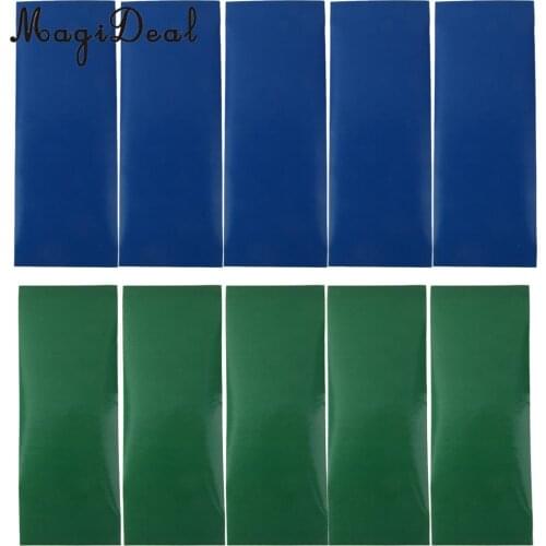 MagiDeal New 5Pc Waterproof Camping Self Adhesive Tent Repair Patch for Ourdoor Hiking Trekking Canvas Tent Accessory Blue/Green