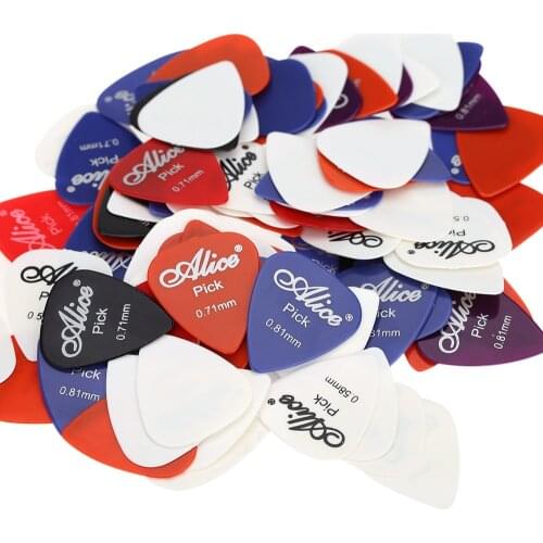 10Pcs/Set Alice ABS Guitar Pick 6 Sizes (0.58mm/0.71mm/0.81mm/0.96mm/1.2mm/1.5mm) Smooth Frosted Guitarra Plectrums Accessories