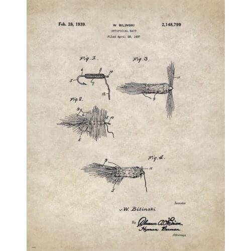 Fly Fishing Lures Art print Silk poster Home Wall Decor