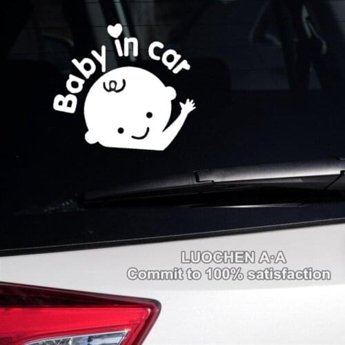 Car Stickers Baby In Car Lovely Boy Lovely Creative Decals Waterproof Auto Tuning Styling 16*14cm D10