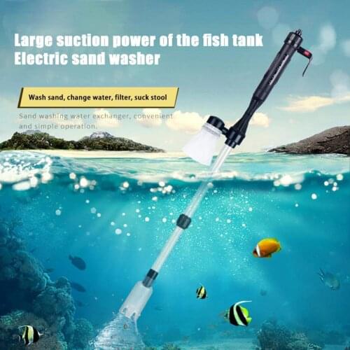 Fish Tank Pump Multifunctional Sand Washing Filter Pump ABS Water Filtration Changer Siphon Pump Aquarium Water Exchange Tool