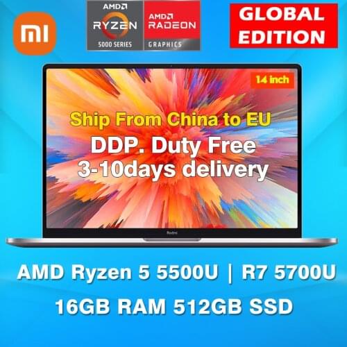 Xiaomi Mi RedmiBook Pro 14 Notebook 2021 AMD Ryzen 7 5700U / Ryzen 5 5500U 16GB Ram 512 SSD Computer 14 inch Windows 10 Laptops