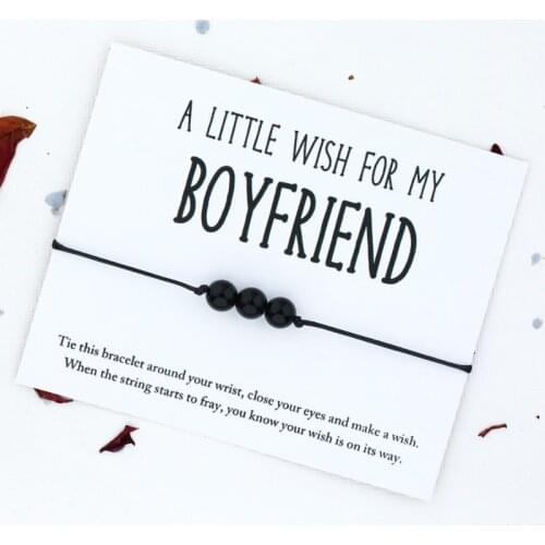 Obsidian Matching Bracelets Best Friends Boyfriend Bracelet Wish Bracelet Gift for Boyfriend Friendship Bracelet Boyfriend Gift