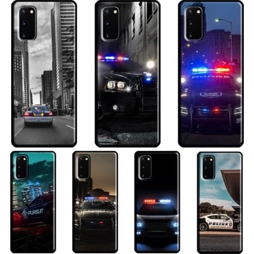 Police Car Case For Samsung Galaxy S21 Ultra S8 S9 S10 Plus Note 9 10 Note 20 Ultra S20 FE Back Cover