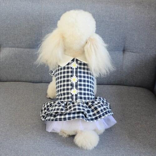 Puppy Cat Clothes Dog Wedding Dresses Pet Spring Summer Dress Dogs Cotton Breathable Printed Butterfly Skirt Clothing