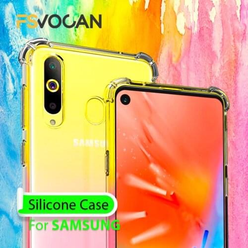 Ultrathin Clear Phone Case For Samsung Galaxy A40 A50 A51 A71 S10 S20 Plus 5G Transparent Soft TPU Full Cover For Samsung Galaxy