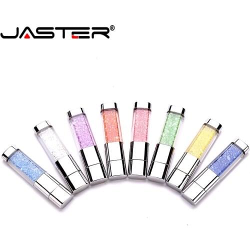JASTER Brand new Crystal Elements usb flash drives USB 2.0 memory flash stick U Disk pendrive 4GB 16GB 32GB 64GB christmas Gift
