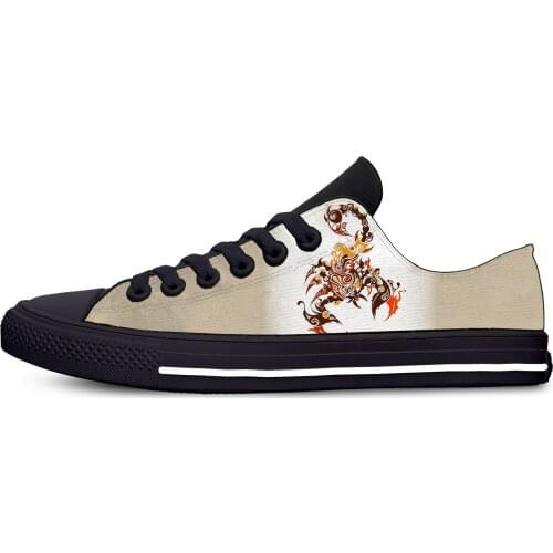 Scorpio Scorpion constellation Funny Fashion Cool Casual Cloth Shoes Low Top Lightweight Breathable 3D Print Men women Sneakers
