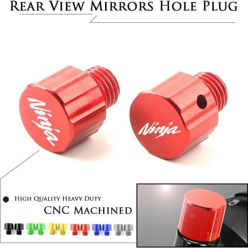 Motorcycle CNC M10*1.25 Mirror Hole Plug Screw Bolts Covers Caps Clockwise For for KAWASAKI NINJA 400 Z400 Z 400