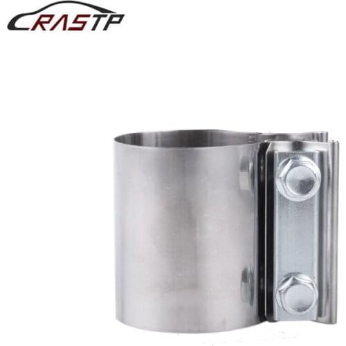 Preformed Stainless Steel 2.25"/2.5"3.0" Exhaust OD pipe Clamp Butt Joint Exhaust Sleeve Clamp Band Muffler RS-CR1013