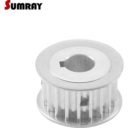 SUMRAY 5M 20T Keyway Timing Pulley 8/10/12/14mm bore keyway diameter 3/4/5mm 16/21mm width Gear Belt Pulley for 3D Printer