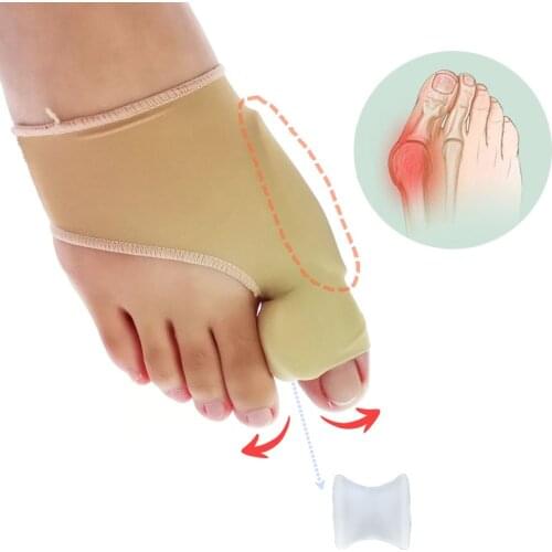 1 Pair Bunion Corrector Gel Pad Stretch Nylon Hallux Valgus Protector Guard Toe Separator Orthopedic Protector New Hot
