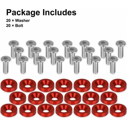 20pcs Car Bumper Fasteners Reinforced Surrounding Pad Screws Front Bumpers Rear Surrounds Reinforcement Ring