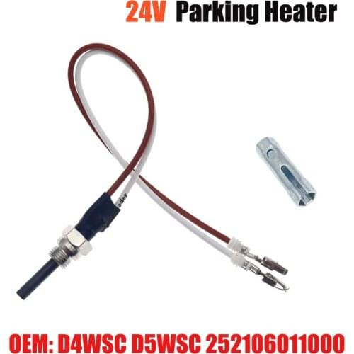 252106011000 24V Car Auto Truck Parking Heater Ceramic Glow Pin Glow Plug + Wrench Fits Eberspacher Hydronic D4WSC D5WSC
