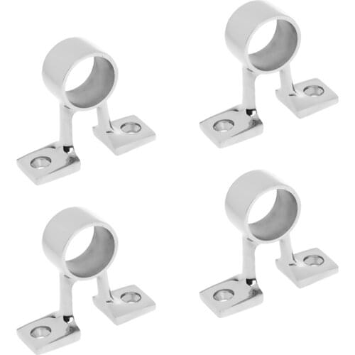 4 Pieces Stainless Steel Boat Hand Rail Fitting Center Bracket for 25mm Pipe